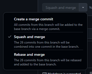 Merge menu