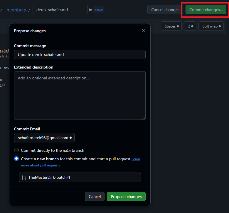 Image showing second step of editing a file online